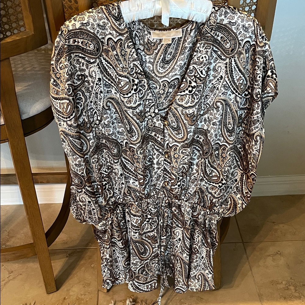 Michael Kors Paisley Blouse - Black and White